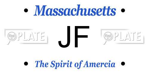 JF Massachusetts License Plate