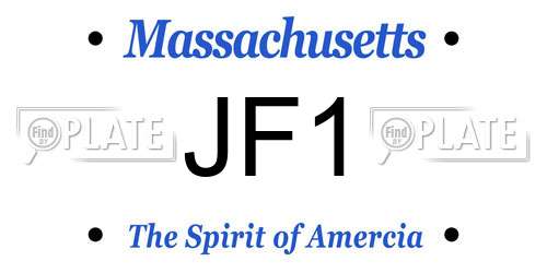 JF1 Massachusetts License Plate