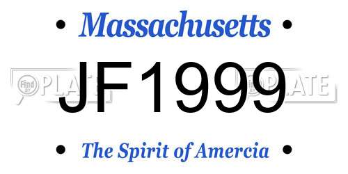 JF1999 Massachusetts License Plate