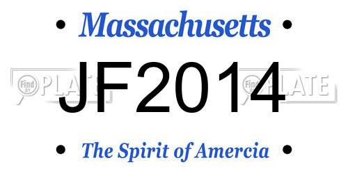JF2014 Massachusetts License Plate