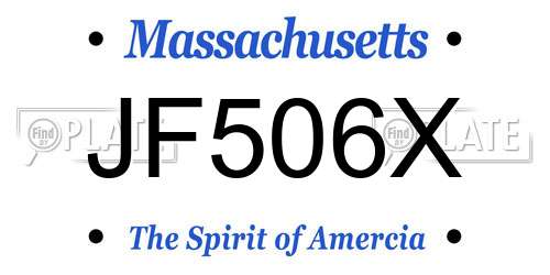 JF506X Massachusetts License Plate