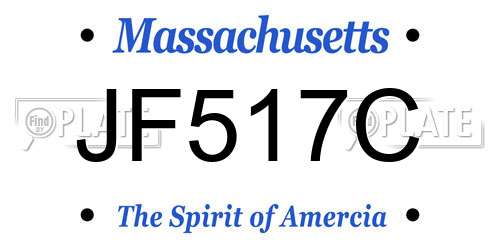 JF517C Massachusetts License Plate