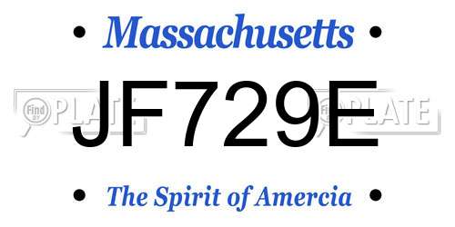 JF729E Massachusetts License Plate