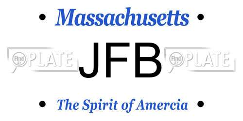JFB Massachusetts License Plate