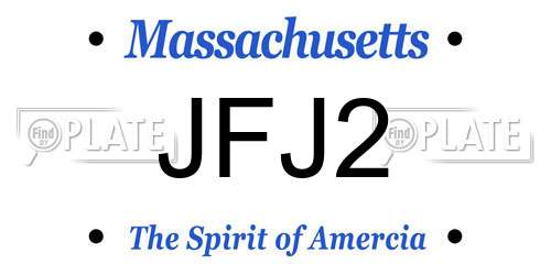 JFJ2 Massachusetts License Plate