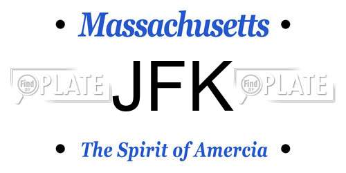JFK Massachusetts License Plate