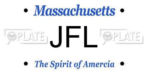 JFL Massachusetts License Plate