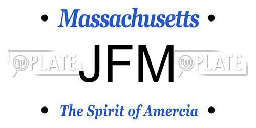 JFM Massachusetts License Plate