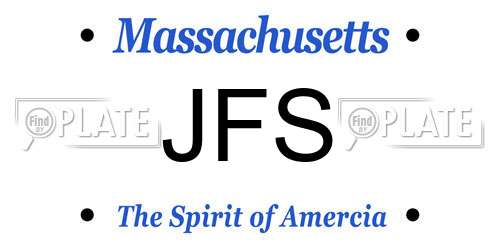 JFS Massachusetts License Plate