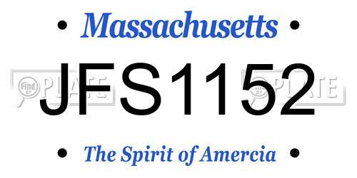 JFS1152 Massachusetts License Plate
