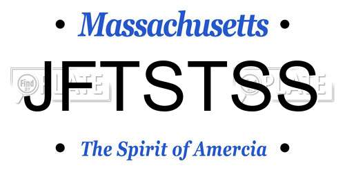JFTSTSS Massachusetts License Plate