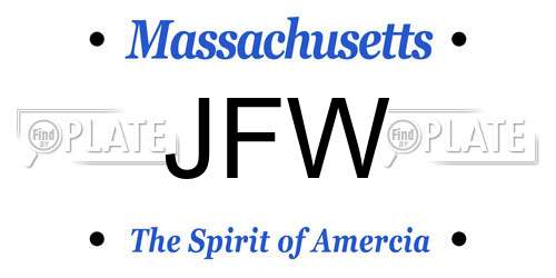 JFW Massachusetts License Plate