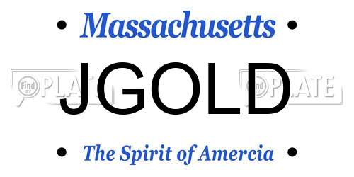 JGOLD Massachusetts License Plate