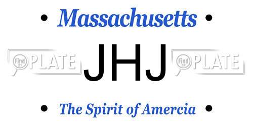 JHJ Massachusetts License Plate