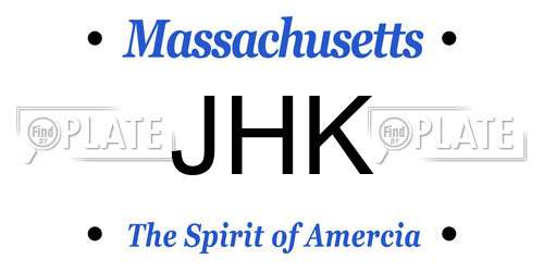 JHK Massachusetts License Plate