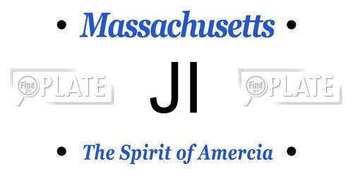 JI Massachusetts License Plate