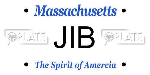 JIB Massachusetts License Plate