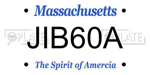 JIB60A Massachusetts License Plate