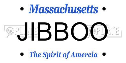 JIBBOO Massachusetts License Plate