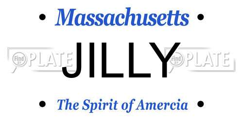 JILLY Massachusetts License Plate
