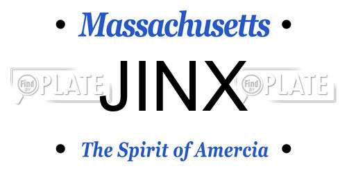 JINX Massachusetts License Plate