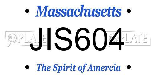 JIS604 Massachusetts License Plate