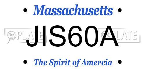 JIS60A Massachusetts License Plate