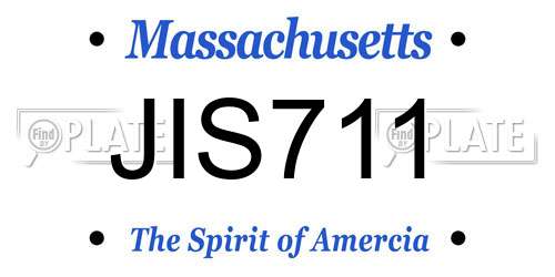 JIS711 Massachusetts License Plate