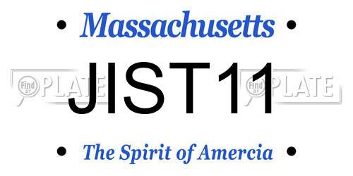 JIST11 Massachusetts License Plate