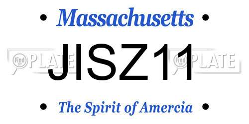 JISZ11 Massachusetts License Plate