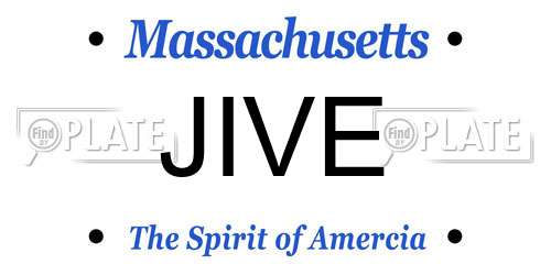 JIVE Massachusetts License Plate