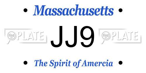 JJ9 Massachusetts License Plate