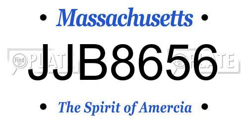 JJB8656 Massachusetts License Plate