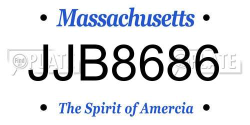 JJB8686 Massachusetts License Plate