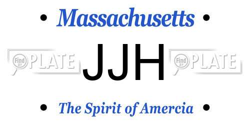 JJH Massachusetts License Plate
