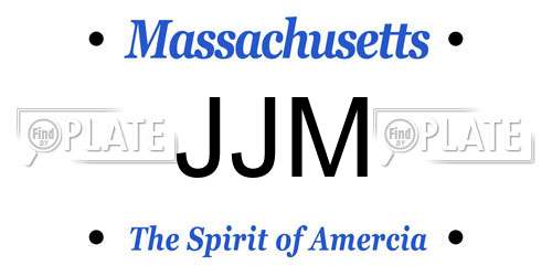 JJM Massachusetts License Plate