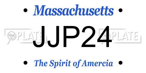 JJP24 Massachusetts License Plate
