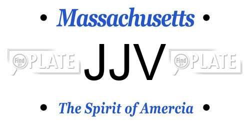 JJV Massachusetts License Plate