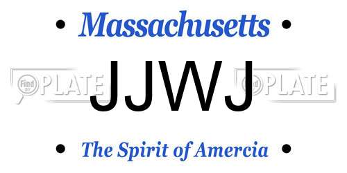 JJWJ Massachusetts License Plate