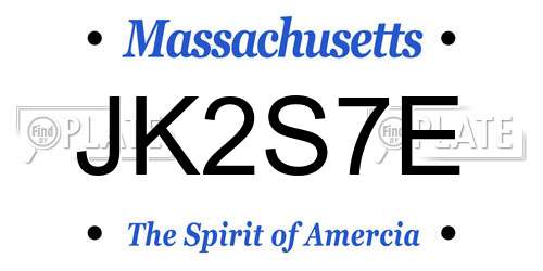 JK2S7E Massachusetts License Plate