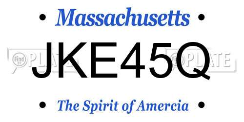 JKE45Q Massachusetts License Plate