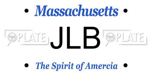 JLB Massachusetts License Plate