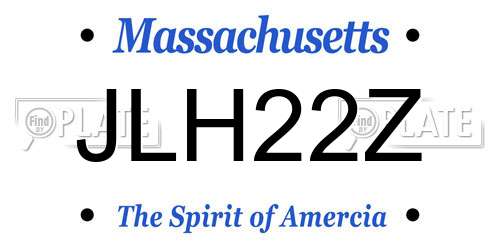 JLH22Z Massachusetts License Plate