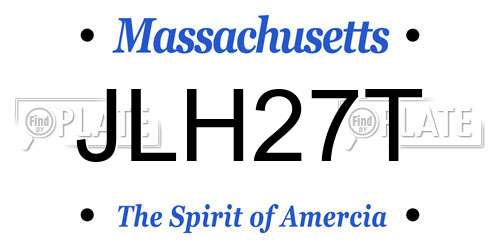 JLH27T Massachusetts License Plate