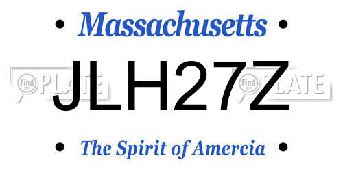 JLH27Z Massachusetts License Plate