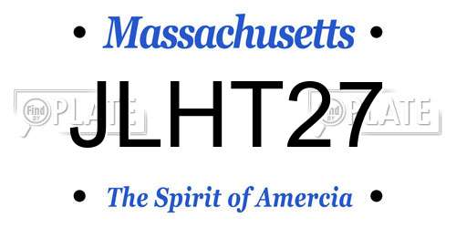 JLHT27 Massachusetts License Plate