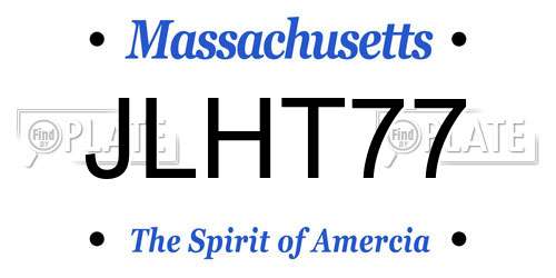 JLHT77 Massachusetts License Plate