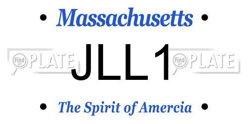 JLL1 Massachusetts License Plate