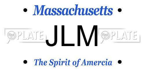 JLM Massachusetts License Plate