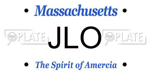JLO Massachusetts License Plate